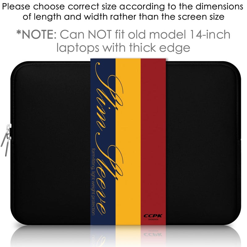 CCPK Laptop Sleeve Case 13.3 inch for MacBook Air 13 inch Mac Book Pro 14 inch M5 2025 A3434 M4 M3 M2 M1 Computer Laptop Protective Sleeve Carrying Case Cover Bag Skin 13-14 inch Accessories, Black - Image 2